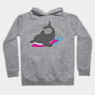 Dolphin Surfer Surfboard Water sports Hoodie